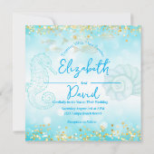 Tropische Oceaan bruiloft uitnodiging (Achterkant)