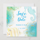 Tropische Oceaan bruiloft uitnodiging (Voorkant)