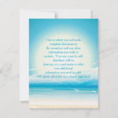 TROPISCHE OCEAAN DROMEN RECEPTIE KAART (Achterkant)