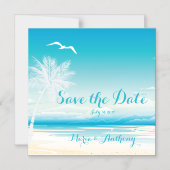 TROPISCHE OCEAAN DROMEN Save the Date Magnetische Uitnodiging (Voorkant)