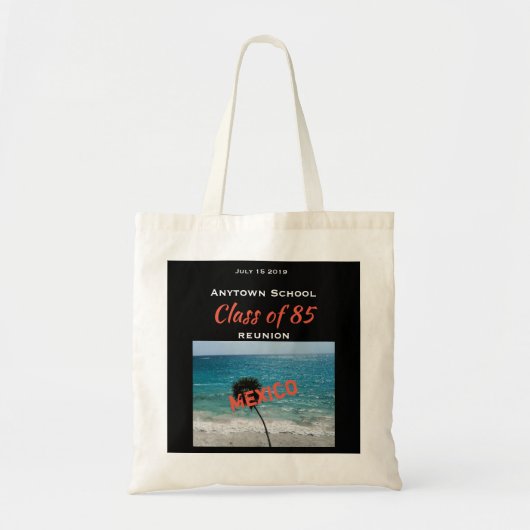 Tropische Oceaan en Beach Name Reunion Tote Bag (Voorkant)