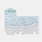 Tropische oceaan en zandstrand bruiloft bedankdoosjes (Uitgevouwen)