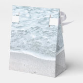 Tropische oceaan en zandstrand bruiloft bedankdoosjes (Achterkant)