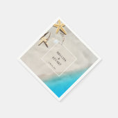 Tropische oceaan en zeestervis zomerstrand bruilof servet (Hoek)