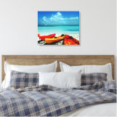 Tropische Oceaan Kajak Canvas Afdruk (Insitu (Slaapkamer))