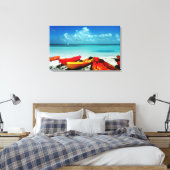 Tropische Oceaan Kajak Canvas Afdruk (Insitu (Slaapkamer))