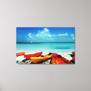 Tropische Oceaan Kajak Canvas Afdruk