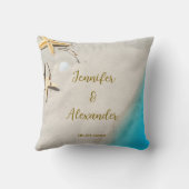 Tropische oceaan strand bruid bruidegom bruiloft kussen (Achterkant)