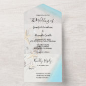 Tropische oceaan strand bruiloft all in one uitnodiging (Binnen)