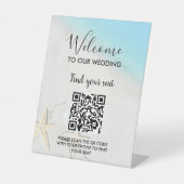 Tropische oceaan strand bruiloft reclamebord met voetstuk (Voorkant)