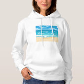 Tropische oceaan strand scene kustlandschap hoodie (Voorkant)