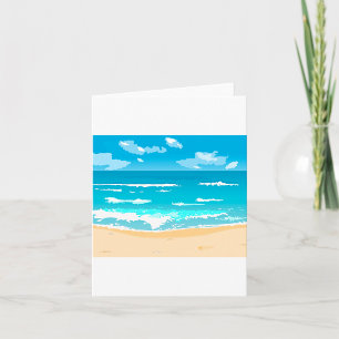 Tropische oceaan strand scene kustlandschap kaart