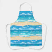 Tropische oceaan strand scene kustlandschap schort (Voorkant)