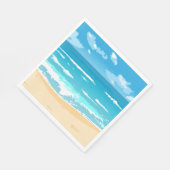 Tropische oceaan strand scene kustlandschap servet (Hoek)