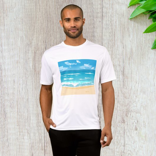 Tropische oceaan strand scene kustlandschap t-shirt