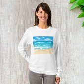 Tropische oceaan strand scene kustlandschap t-shirt