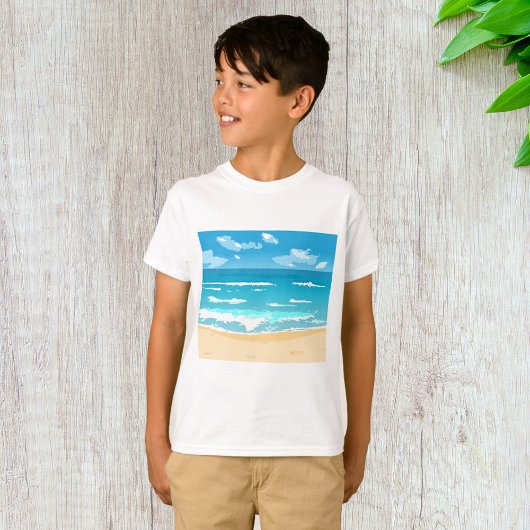 Tropische oceaan strand scene kustlandschap t-shirt