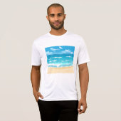 Tropische oceaan strand scene kustlandschap t-shirt (Voorkant volledig)