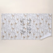 Tropische oceaan strand zeesterren strandlaken (Voorkant)