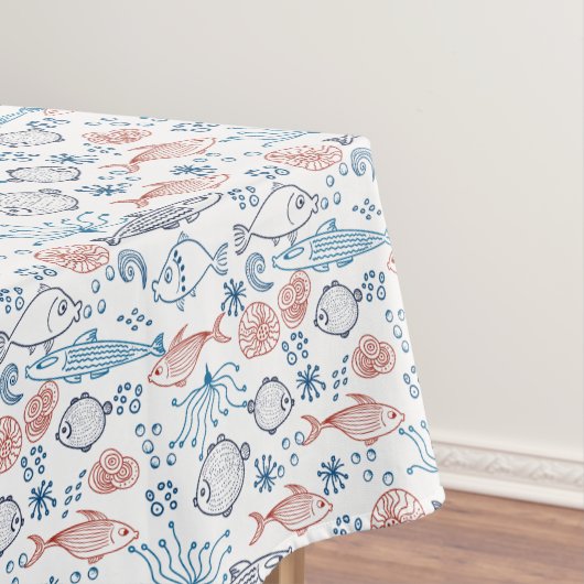 Tropische oceaan vun onderwater vis tafelkleed (Voorbeeld)