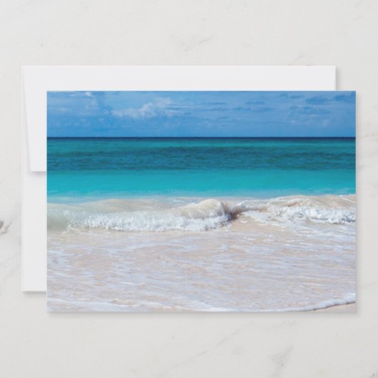 Tropische Oceaan Water Beach bruiloft douche Uitno Kaart (Achterkant)