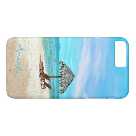 Tropische oceaanbedekking landschap Case-Mate iPhone case (Achterkant (Horizontaal))