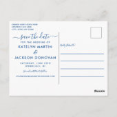 Tropische oceaangolven Foto Beach Save the Date Briefkaart (Achterkant)