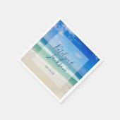 Tropische oceaangolven Fotografie Beach Weddenscha Servet (Hoek)