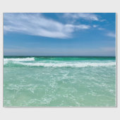 Tropische oceaangolven mooi strand cadeaupapier (Vlak)
