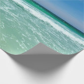Tropische oceaangolven mooi strand cadeaupapier (Hoek)
