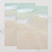Tropische oceaanstranden Leeg afdrukbaar papier (Voorkant / Achterkant)