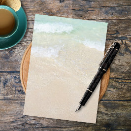 Tropische oceaanstranden Lege afdrukbare papier