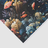 Tropische oceaanvis en koraal art nr. 1 tissuepapier (Detail)