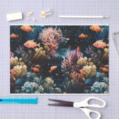 Tropische oceaanvis en koraal art nr. 1 tissuepapier (Craft)
