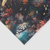 Tropische oceaanvis en koraal art nr. 2 tissuepapier (Detail)