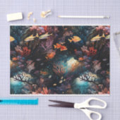 Tropische oceaanvis en koraal art nr. 2 tissuepapier (Craft)