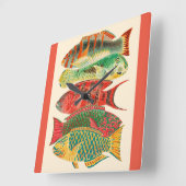  tropische oceaanvissen vierkante klok (Hoek)