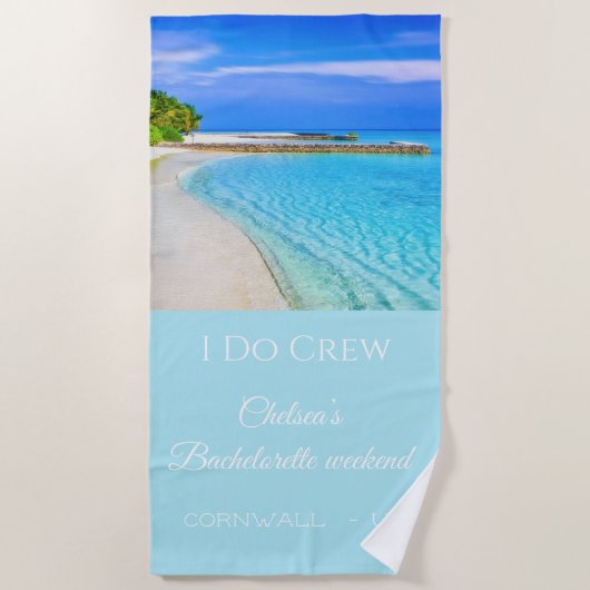 Tropische Ocean Bachelorette Weekend Beach Towel Strandlaken (Voorkant)