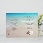 Tropische Ocean Beach Folded Wedding Programme (Staand voorkant)