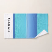 Tropische Ocean Beach Monogram Bathroom Bad Handdoek (Handdoek)