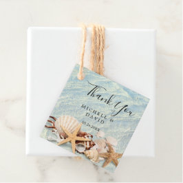 Tropische Ocean Beach Seashell Bedankt Bedankjes Labels