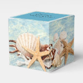 Tropische Ocean Beach Seashell Weddenschap Box Bedankdoosjes (Voorkant Zijde)