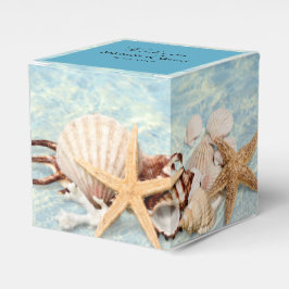 Tropische Ocean Beach Seashell Weddenschap Box Bedankdoosjes