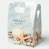 Tropische Ocean Beach Seashell Weddenschap Box Bedankdoosjes (Geopend)