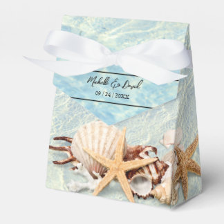Tropische Ocean Beach Seashell Weddenschap Box Bedankdoosjes