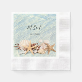 Tropische Ocean Beach Seashell Wedding Napkins Servet