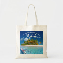 Tropische Ocean Beach Typografie Tote Bag