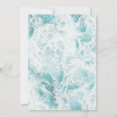 Tropische Ocean Destination Wedding Kaart (Achterkant)