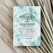 Tropische Ocean Destination Wedding Kaart