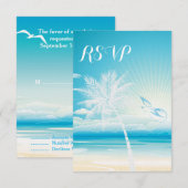 TROPISCHE OCEAN DREAMS RSVP Weddenschap (Voorkant / Achterkant)